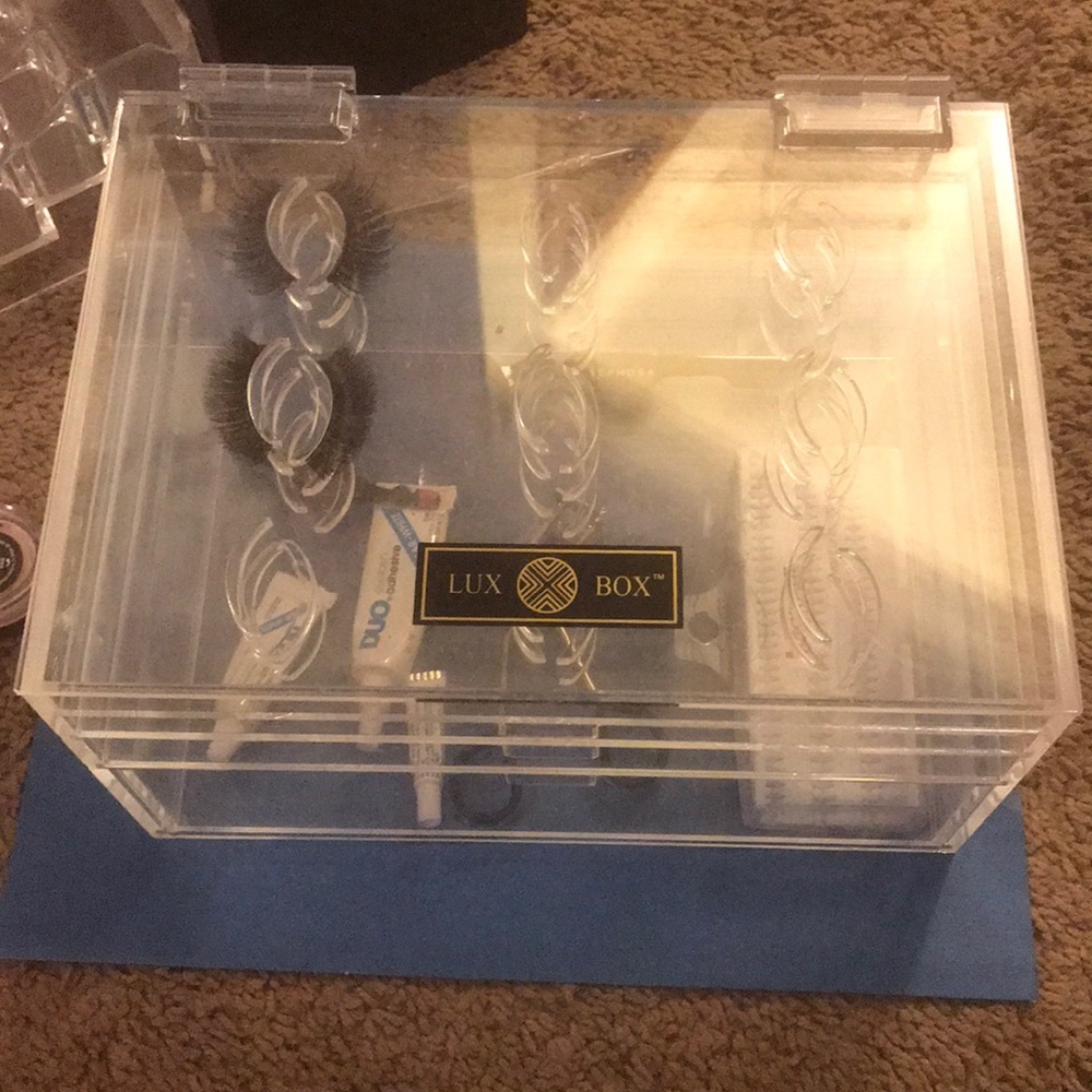 Lux Box eyelash box and tools UNUSED LASHES